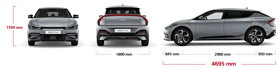 Kia EV6 vs. Dimensions